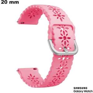 Quality Rose Silicone Bracelet for Samsung 20mm Smart Watch