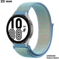Bracelet Bleu 22 mm Velcro Tissu montre Samsung
