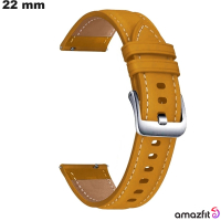 Pulseira de couro verdadeiro Amazfit amarela para relógio 22 mm barata
