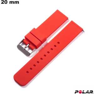 Venta de pulsera de reloj roja de 20 mm Polar de caucho ligero