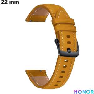 Comprar Pulsera Amarilla de 22 mm para reloj Honor de Cuero genuino