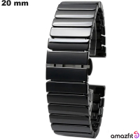 Bracelet Céramique 20 mm Amazfit pour montre Noir de qualité