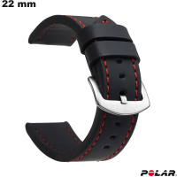 Acheter Bracelet de montre classique Noir Simili cuir Polar 22mm