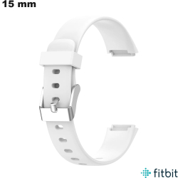 Braccialetto FitBit Bianco 15 mm smartwatch Caucciù (Luxe)