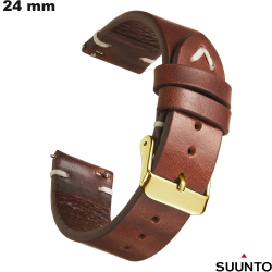 Bracelet Marron Cuir véritable 24 mm montre Suunto