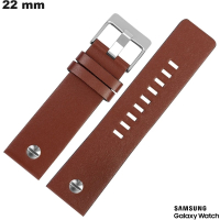 Smartwatchband Samsung Echte Leren Bruin van hoge kwaliteit