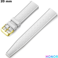 Bracelet Honor 20mm Caoutchouc de montre Ajustable Blanc pas cher
