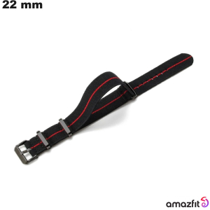 Armbanduhr Schwarz Amazfit 22 mm Nylon - Versand in 24h