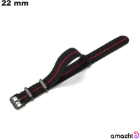 Armbanduhr Schwarz Amazfit 22 mm Nylon - Versand in 24h