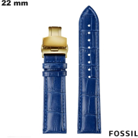 Acquistare Bracciale in Vera Pelle di Alta Qualità Blu Fossil 22 mm
