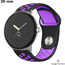 Armband Google Pixel Paarse Silicone 20mm