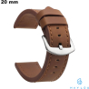 Bracciale Haylou stile biker Cuir PU Marrone 20 mm di qualità