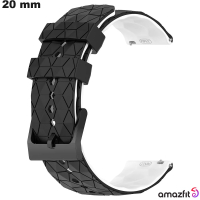 Bracciale Amazfit in Caoutchouc Nero per orologio 20 mm di qualità