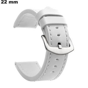 Armband PU Leer 22 mm Wit voor horloge | Snelle Verzending