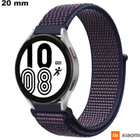 Pulseira de Nylon 20 mm Xiaomi para relógio Roxa - Qualidade Premium