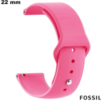 Acquista Bracciale in Caucciù per Smartwatch 22mm Rosa Fossil