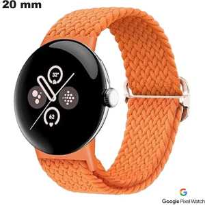 20 mm Orange Braided Fabric Watch Strap: Free Shipping