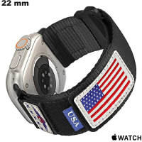 Bracciale Trek 22 mm Apple Watch Nero Nylon | Montaggio Facile