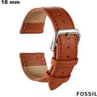 Bracelet Brun Fossil de smartwatch Cuir véritable 18 mm pas cher
