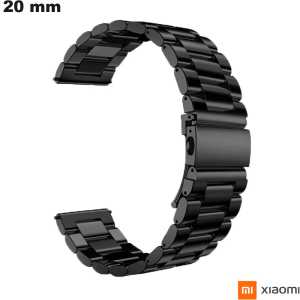 Bracelet style Oyster 20 mm Noir Acier inoxydable Xiaomi pas cher