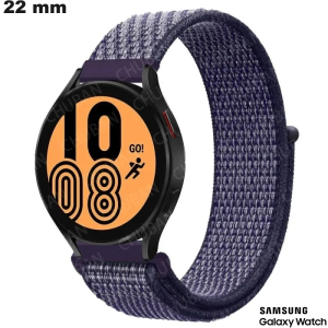 Pulseira de Nylon Roxo 22 mm para relógio Samsung - Qualidade Premium Pulseira de Nylon Roxo 22 mm para relógio Samsung - Qualidade Premium