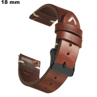 Bracciale in vera pelle marrone 18 mm per orologio a buon prezzo