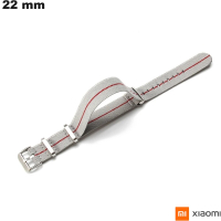 Bracelet de montre connectée Nylon Gris Xiaomi 22 mm de qualité