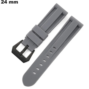 Armband 24mm Grau Silikon Uhr / Schnelle Lieferung