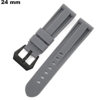 Armband 24mm Grau Silikon Uhr / Schnelle Lieferung