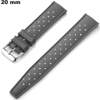 Bracelet Gris pour montre Caoutchouc 20mm Flexible pas cher