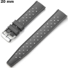 Günstiges flexibles 20mm Gummiarmband für Uhr in Grau