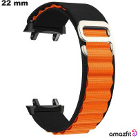 Bracelet 22mm Amazfit Nylon Noir de smartwatch (T-Rex 3) pas cher