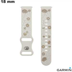 Bracciale in silicone per smartwatch 18 mm Beige Garmin / Miglior Prezzo