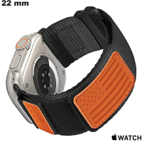 Armbanduhr Schwarz 22 mm Nylon Outdoor Apple Watch günstig