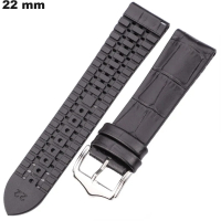 Bracelet montre Caoutchouc Noir 22mm