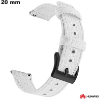 Bracelete vintage Branco Huawei relógio Tecido 20mm  #  Envio em 24h