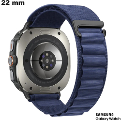 Braccialetto Blu Antisudore Tessuto Samsung 22mm orologio