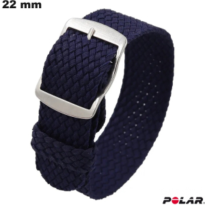 Venda de Bracelete Polar de 22 mm para Relógio Azul Tecido NATO Trançado
