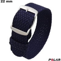 Venda de Bracelete Polar de 22 mm para Relógio Azul Tecido NATO Trançado