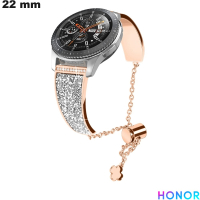 Pulseira de Aço Inoxidável Honor Rígida Dourada Rosa 22 mm de Qualidade