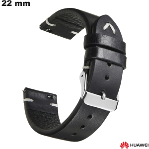 Braccialetto 22 mm Huawei Pelle vera Nera: Qualità Premium
