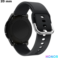 Bracciale sportivo Honor in caucciù nero 20 mm per orologio economico