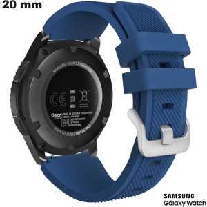 20 mm Blue Smartwatch Bracelet Rubber Samsung