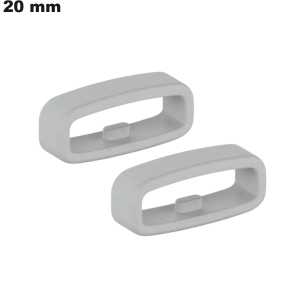 5 Loops 20 mm Silicone Gris pour bracelet