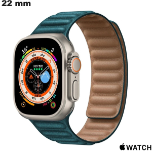 Bracciale Verde Apple Watch 22 mm Cuoio smartwatch - Montaggio Facile Bracciale Verde Apple Watch 22 mm Cuoio smartwatch - Montaggio Facile
