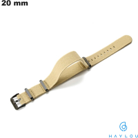 Bracciale in Tessuto Beige per Orologio Haylou 20 mm # Spedizione Veloce