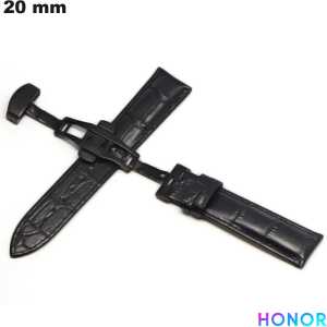 Bracelet montre connectée Noir Cuir véritable Honor pas cher
