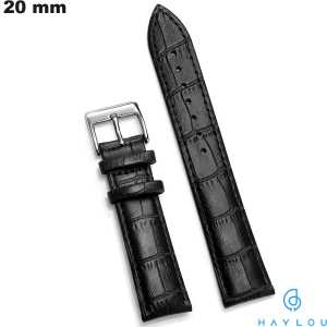 Pulseira de couro verdadeiro para relógio inteligente de 20 mm de qualidade
