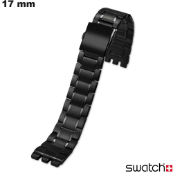 Armband 17mm Schwarz Metall Swatch Uhr