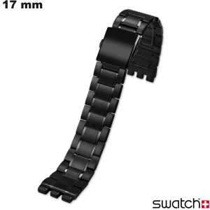 Bracelet 17mm Métal Noir Swatch de montre \ Livraison Gratuite